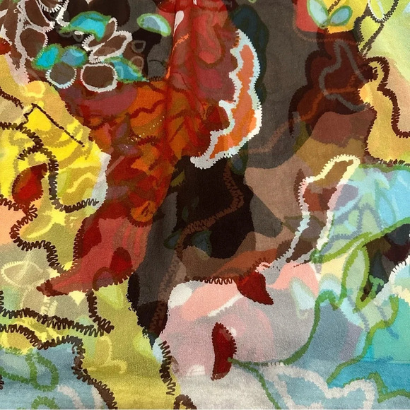 Diane Von Furstenberg multi-coloured silk maxi skirt or strapless dress size 6 - Picture 8 of 10